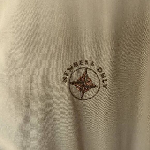 Vintage Members Only Jacket Men's Down Filled Puffer Jacket Tan Size Large - Picture 6 of 13